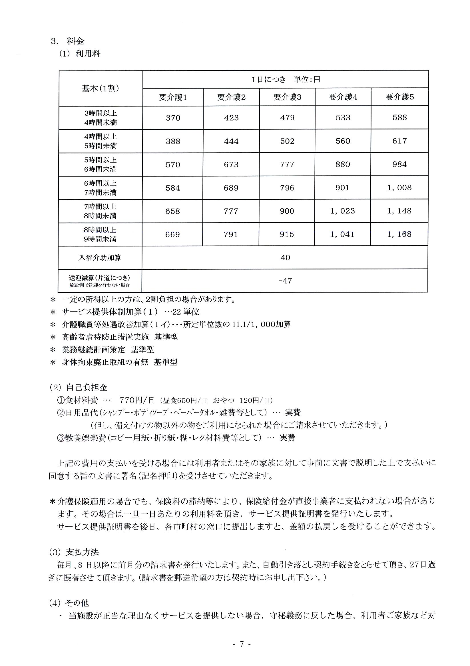 通所重要事項説明書